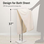KES Standing Towel Rack Taller Version, 37" H (Equal Height) Bathroom Towel Rack Stand with Marble Base, Free Standing Towel Holder Stand, SUS304 Stainless Steel Brushed Finish, BTH229-2 - color: Brushed Finish, size: 37" H (Equal-height)