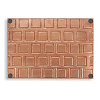 Good Directions 20″ x 14″ Decorative Squares Design Metal Boot Tray – Galvanized Steel with Copper Finish, Multi-Purpose Shoe, Plant & Pet Bowl Tray - color: Copper, style: Squares