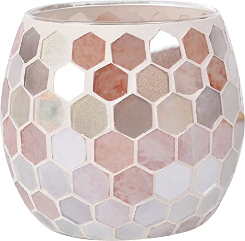 Votive Candle Holder Tea Lights - Glass Candle Holders, Mosaic Tealight Candle Holder, Candle Jar Cup for Wedding Centerpiece Party Table Decorations, Valentines Day Decor - color: A - Y - Nordic Hexagons