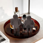 Defined Deco Ceramics Figures Decorative Objects, Funny Bathroom Decor for Shelves, Cute Modern Black Bookshelf Decor