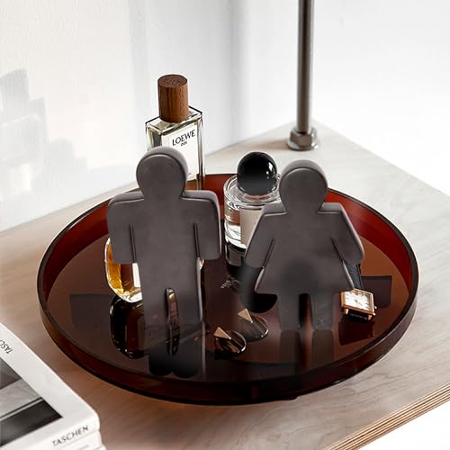 Defined Deco Ceramics Figures Decorative Objects, Funny Bathroom Decor for Shelves, Cute Modern Black Bookshelf Decor