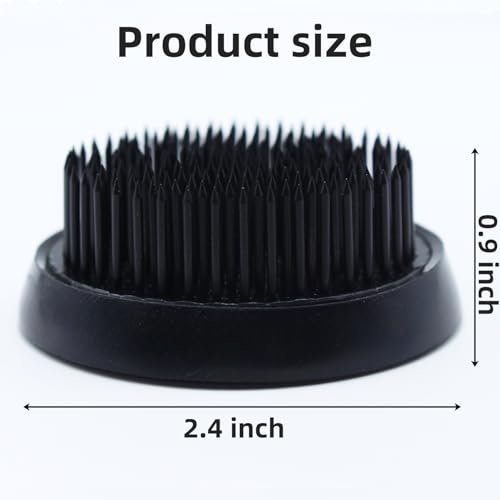 Floral Frogs for Flower Arrangements, 2.4" Round Metal Flower Frog Vase Arranger Black Pin Holder for Ikebana, DIY Flower Craft Arrangements (60mm Black) - color: 60mm Black