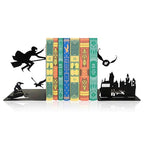 Black Magic Book Stopper - Decorative Bookends for Bookshelf - Unique Gifts for Family Friends Kids, Study Room Home Office Decor