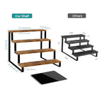 ELITEROO Wood Display Stand, 4 Tier Perfume Stand Organizer, Display Riser for Food, Tiered Cupcake Stand Risers, Table Display Shelf for Vendors Event, Candles, Tumblers, Soaps
