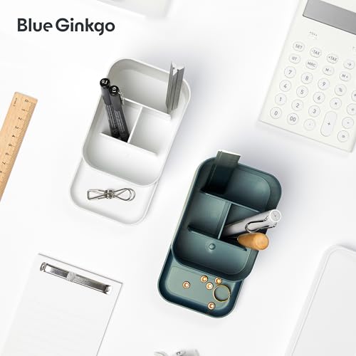 BLUE GINKGO Desk Holder – Korean-Made Office Organizer for Pencils, Pens, Notes, and Desk Supplies (Green) - color: GREEN, size: HOLDER