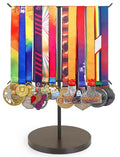 Mkono Medal Hanger Display, Metal Medal Holder, Race Award Medals Display Stand for Running, Sports, Marathon, Wrestling, Taekwondo, Wood and Iron Material, 12x16 Inches