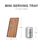 Vandroop Mini Wooden Serving Platter, Small Wood Serving Tray for Tea/Coffee (Acacia Wood, S) - size: 10" x 4.6" x 0.6"