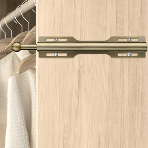 12" Valet Rod for Closet Pull Out (1 Pack, Antique Brass) - color: Antique Brass, size: 1 Pack