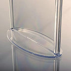 M&T Displays Double Sided Oval Clear Acrylic Leaflet Holder 8.5x11 inch Pocket Desktop Table Stand Desk Organizer Menu Advertising Flyer for Restaurant Hotel Office (10 Pack) - size: 8.5x11