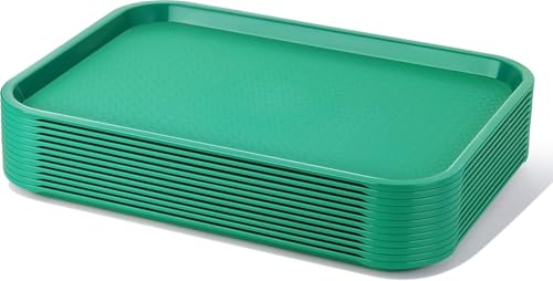 New Star Foodservice Fast Food Tray, Set of 12 (Green, 12 by 16-Inch) - color: Green, size: 12 by 16-Inch