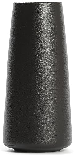 10" Black Vase - Tall Black Ceramic vase for Flower, Simple Matte Black Vases for Pampas Grass, Minimalist Farmhouse Boho vases for Centerpieces, Home Decor, Bathroom Decor - color: Solid Black, size: Super Big