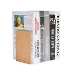 Pandapark Wood Bookends,Non-Skid Bookend for Shelves,Heavy Duty Bookends,Book Stand for Books/CDs,1 Pair - color: Beech-a Plus