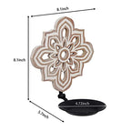 Openwork Carving Candle Sconces Set of 2 - Farmhouse Rustic Wall Decor, Wooden Sunflower Candle Holder, Decorative Hanging Art for Living Room, Bedroom, Porch, Entrance