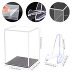 Hooqict Championship Ring Display Case Clear Acrylic Ring Case Display Box UV Protected with Base for Sports Baseball Softball Football Single Ring Coin Holder Stand - size: 1 Pack