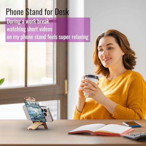 Cute and Artistic Cell Phone Stand for Desk – Multi-Functional Holder for Phones, iPads, Switch, Kindles, and Handheld Consoles.(Girl with a Pearl Earring - Vermeer) - style: Girl with a Pearl Earring - Vermeer