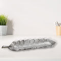 BBH Home's Handmade Silver Novelty Shaped Aluminium Tray 15.78 x 3.74 x 1.18 AMBBVK033AB2020 - color: Silver