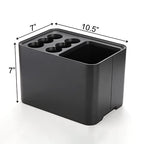 Elsjoy Black Umbrella Stand, Entryway Umbrella Organizer, Compact and Efficient with Removable Drip Tray, Holds 10 Umbrellas - color: Black