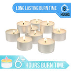 Stonebriar Unscented Long Burning White Tealight Candles, Bulk Pack, 6-7 Hour Burn Time, Smokeless Tealights for Parties, Weddings, Home, 100 Count - size: 100 Pack