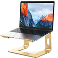 BESIGN LS03 Aluminum Laptop Stand, Ergonomic Detachable Computer Stand, Riser Holder Notebook Stand Compatible with Air, Pro, Dell, HP, Lenovo More 10-15.6" Laptops, Gold - color: F-Gold