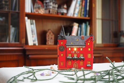 Handmade Ceramic Art Tealight Candle Holder Room Decoration Handcrafted Collectible Miniature Light House Alsatien Museum in Haguenau, France C384
