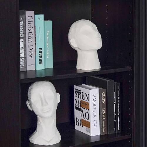 Abstract Decor Sculptures Home Decor - Resin Thinker Human Head Statue Shelf Decorations Bust Statues for Living Room Office Table Art Decor Accents 7.25 * 6.25 * 8.5 Inch