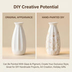 White Ceramic Flower Vase Matte Finish Modern Home Decor for Wedding Centerpiece Dinner Table Office Desk Decorations