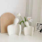 Ceramic Couple Statue Modern Shelf Decor Knick Knacks for Shelves, Valentine's Day Wedding Gifts, Home Decor for Living Room, Bedroom, Bookshelf & TV Stand (XL) - size: XL-10.2in