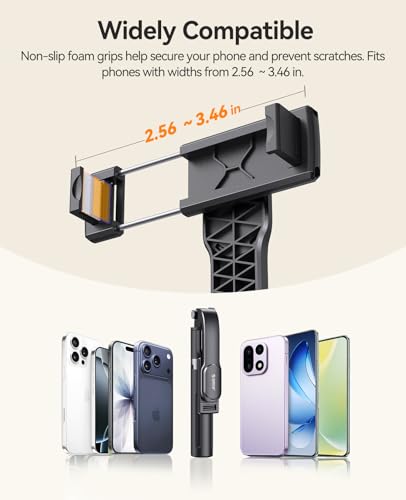 ORICO 41'' Tripod for iPhone, Portable Selfie Stick Tripod, 4-Leg Stable Base with Wireless Remote, Extendable Stand & 360° Rotating Holder, Lightweight for Travel, Vlog & Content Creation - SPN100 - size: 41''