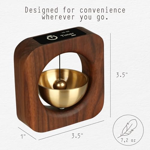 Elegant Wooden Pomodoro Timer Cube Original High-End Quality Desk Timer for Productivity & Focus, Ideal for Work & Study, Beautiful Decorative Object for Home or Office