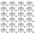 DOITOOL 100 Pcs Aluminum Tea Lights Cups, Round Empty Case Candle Wax Containers Candleholder, Metal Tea Light Tins with 100 Pcs Candle Wicks for Christmas Wedding Holiday Table Decoration