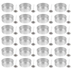 DOITOOL 100 Pcs Aluminum Tea Lights Cups, Round Empty Case Candle Wax Containers Candleholder, Metal Tea Light Tins with 100 Pcs Candle Wicks for Christmas Wedding Holiday Table Decoration