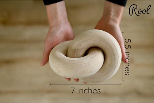 Rool Coffee Table Decor Book Shelf Decor Accents Home Decor Console Table Decorative Items Living Room Wood Knot Decor Chain Link Decorations Beige - color: Beige
