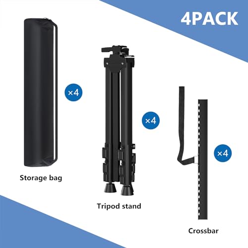 Art Painting Display Easel Stands - Portable Adjustable Aluminum Metal Tripod Artist Easels with Bags, Extra Sturdy for Table-Top/Floor Painting, Drawing, and Displaying, Black 4 Pack - style: Black - 4pack