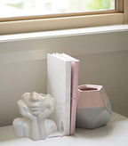 Face Vase Unique Ceramic Vase for Room,Office,Home Decor,White,A - style: White-A
