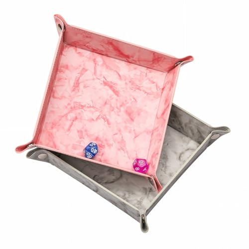 siduater Valet Tray Desktop Storage Organizer – Vegan Leather Catchall Bedside Vanity Tray Nightstand Caddy Holder for Remote Controller, Watch, Keys, Phone, Wallet, Coin, Jewelry, Marble Pink - color: Marble Pink