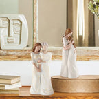 Storieme Mother Daughter Figurines Gift: Hand-Painted Mother Embracing Daughter Resin Figurines Sculpture - Heartfelt Gift for Moms on Mother's Day Birthday Christmas - style: Haven