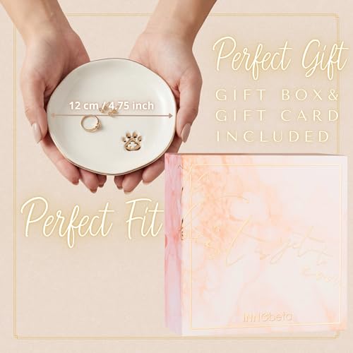 InnoBeta Vet Tech Gifts, Veterinary Gifts for Women, Ceramic Jewelry Tray, Decorative Trinket Dish for Rings Earrings Necklaces Bracelet, 4.75"