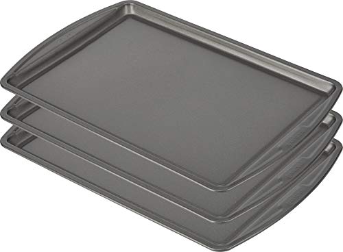 GoodCook Everyday Nonstick Carbon Steel 13” x 9” Baking Sheet Set, 3 Pack – Standard-Sized Carbon Steel Cooking Pans, Bakeware Set, Cookie Sheets for Baking, Oven Pan Set - size: 13" x 9" (3-Piece Set)
