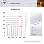 WGVI Hurricane Candle Holder Sleeve, Wide 3", Height 24", Clear Glass Cylinder Candleholder, Chimney Tube, Open Ended Candle Shade, 1 Piece - size: 3"x24"H