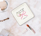 WODMIS Christian Coquette Bow Ceramic Jewelry Tray Dish, Bible Verse Preppy Jewelry Plate Ring Trinket Dish, Trendy Aesthetic Ribbon Gifts for Women Bestie Best Friends 508 - color: Pink-1