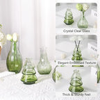 RUCKACE Bud Vases in Bulk 22 Green Glass Small Vases Flower Vase Bulk for Centerpiece Table Wedding Decorations Home Decor Party(Gradient Green 22 Pack) - style: Gradient Green 22 Pack