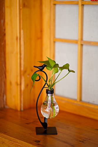 Plant Terrarium, Hydroponic Vases for Home Decoration, Modern Creative Bird Terrarium Stand, Ideal Gifts - color: Bird