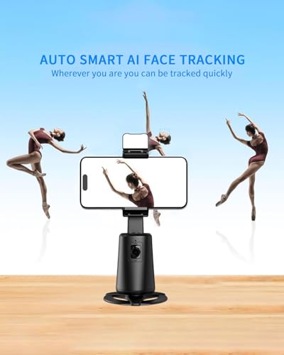 Auto Face Tracking Tripod 360° Rotation, 67" Tripod for iPhone Selfie Stick,Phone Tripod Stand Holder with Remote Gesture Control,No App, for Live Video Tiktok Live Vlog Streaming Video