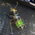 Steampunk Mechanical Ant Model Kit for Adults – 3D DIY Metal Insect Puzzle with Retro Brass Design, Collectible Robot Sculpture for Home & Office Decor, Gift for Hobbyists and Makers (Gatling Ant) - style: Gatling Ant