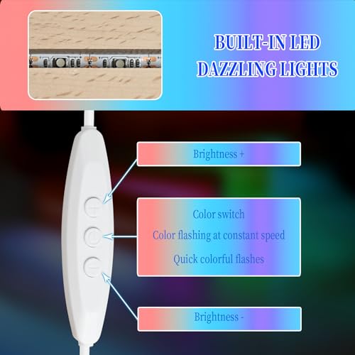 EATAKWARD 4 Pcs 5.9" Wood Rectangle Light Display Pedestal, Wooden Display Base for Light Dimmable Colorful Lights Lamp Stand with USB Cable for Acrylic, Crystal, Night Light (Inner Slot, Oval base) - color: Inner Slot, Oval base