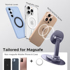 UGREEN Magnetic Phone Stand for MagSafe, Height Adjustable iPhone Stand for Desk with 360° Rotation Compatible for iPhone 17 Air 16 Pro 15 Pro Max 14 Plus 13 12 and MagSafe Case, Grey - color: Grey