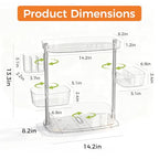 Rotating Makeup Vanity Organizer, Bathroom Countertop Cosmetic Skin Care Storage,Cosmetic Display Case with Brush Holder,for Skincare Perfume Cosmetics,Detachable Hanging Trays & Hooks