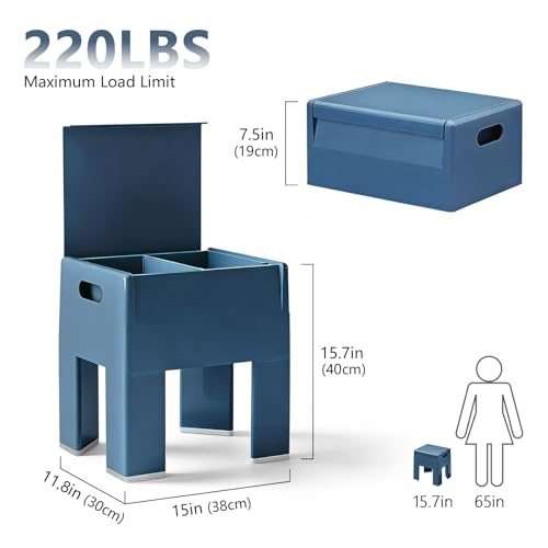Nightstand Bedside Table with Storage Space, Multifunctional Colorful Plastic End Table Small Side Table for Bedroom, Dorm and Small Spaces, Easy Assembly(14.7" D x 11.8" W x 15.8" H, Blue) - color: Blue