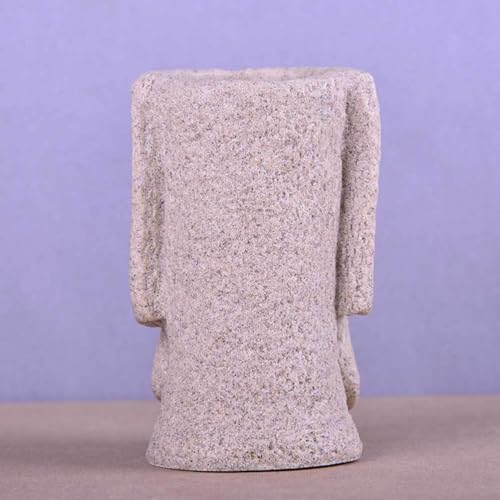 ULTNICE Modern Sculpture Decor Pen Holder for Desk Decorative Pencil Holder and Small Statue Resin Ornament for Office Desktop Organization and Home Adornment