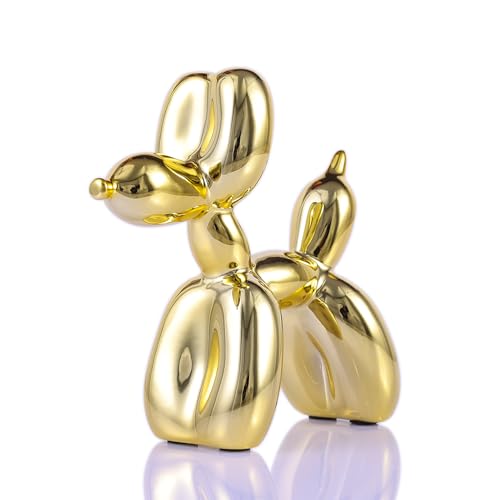 Gold Balloon Dog Decor,Gold Room Decors,Balloon Animal Preppy Room Shelf Decor,Cute Statue Home Decors,Bedroom Modern Sculpture Desk Decoration,Golden Decorations Figurines - color: Gold, size: 3.9*3.9*1.5inch